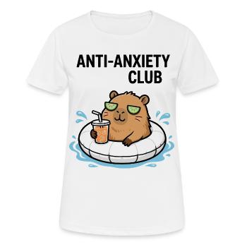 Entspannter Capybara Anti-Stress-Club - Frauen T-Shirt atmungsaktiv - Weiß - Vorne - AI Model Female 172 dark (172cm)
