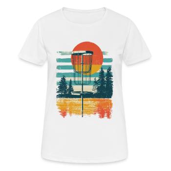 Basket And Chains Disc Golf Starter Sets - Frauen T-Shirt atmungsaktiv - Weiß - Vorne - AI Model Female 172 dark (172cm)