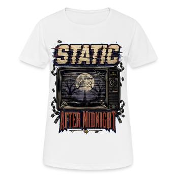 Statique après minuit - T-shirt respirant Femme - blanc - Devant - AI Model Female 172 dark (172cm)