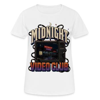 Midnight Video Club Neon - T-shirt respirant Femme - blanc - Devant - AI Model Female 172 dark (172cm)