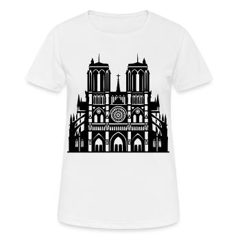 Notre-Dame de Paris - T-shirt respirant Femme - blanc - Devant - AI Model Female 172 dark (172cm)