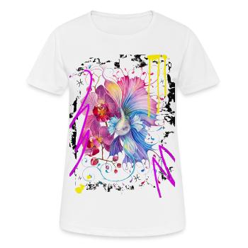Poissons Femme – Cadeau Astrologie - T-shirt respirant Femme - blanc - Devant - AI Model Female 172 dark (172cm)