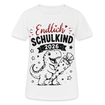 Endlich Schulkind 2026 - Frauen T-Shirt atmungsaktiv - Weiß - Vorne - AI Model Female 172 dark (172cm)