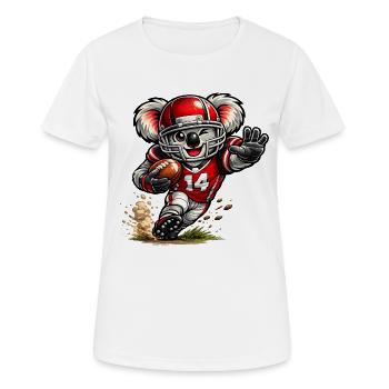 Süßer Koala spielt American Football - Frauen T-Shirt atmungsaktiv - Weiß - Vorne - AI Model Female 172 dark (172cm)