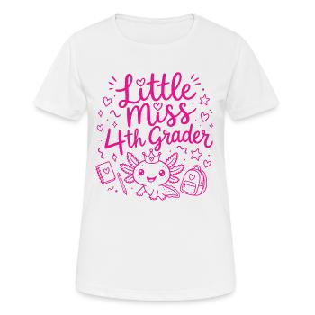 Little Miss 4th Grader – Cute Axolotl - Women's Breathable T-Shirt - white - Front - AI Model Female 172 dark (172cm)