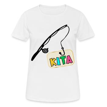 KITA Kitakinder Pêche - T-shirt respirant Femme - blanc - Devant - AI Model Female 172 dark (172cm)