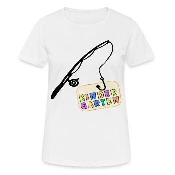 Kindergartenkind Kindergarten Angeln - Frauen T-Shirt atmungsaktiv - Weiß - Vorne - AI Model Female 172 dark (172cm)