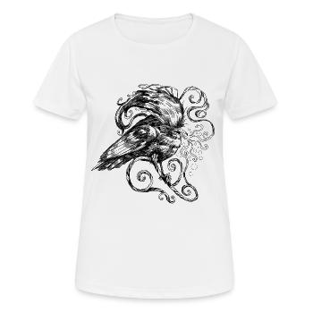HEXENVOGEL - Frauen T-Shirt atmungsaktiv - Weiß - Vorne - AI Model Female 172 dark (172cm)