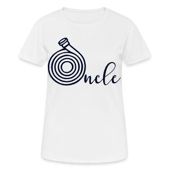 Oncle pompier français - T-shirt respirant Femme - blanc - Devant - AI Model Female 172 dark (172cm)
