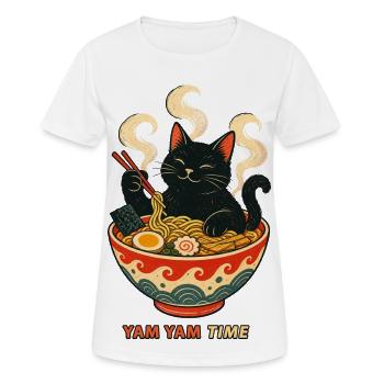 Yam Yam Time - Frauen T-Shirt atmungsaktiv - Weiß - Vorne - AI Model Female 172 dark (172cm)