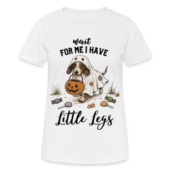 Dachshund Ghost Halloween Trick or Treat - Women's Breathable T-Shirt - white - Front - AI Model Female 172 dark (172cm)