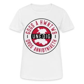Gogs A Hwntws Unedig Dros Annibyniaeth - Women's Breathable T-Shirt - white - Front - AI Model Female 172 dark (172cm)