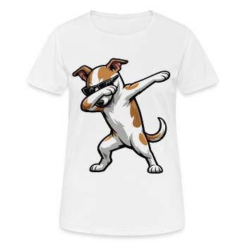 Dabing Whippet dans le style comique - T-shirt respirant Femme - blanc - Devant - AI Model Female 172 dark (172cm)
