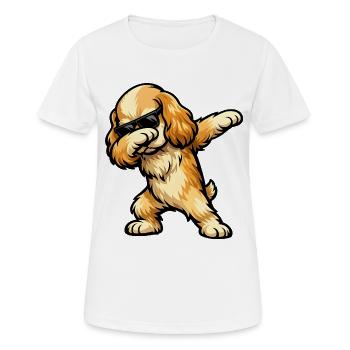 Dabbing American Cocker Spaniel - Frauen T-Shirt atmungsaktiv - Weiß - Vorne - AI Model Female 172 dark (172cm)