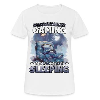 Gaming Weekend Sleep Probability - Women's Breathable T-Shirt - white - Front - AI Model Female 172 dark (172cm)
