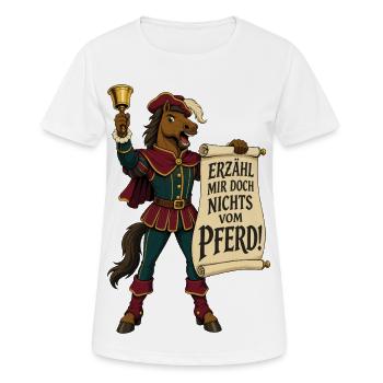 Gaul mit Durchblick - Frauen T-Shirt atmungsaktiv - Weiß - Vorne - AI Model Female 172 dark (172cm)