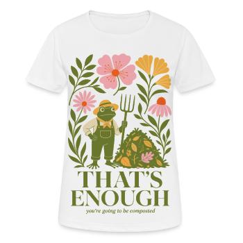 Jardinage urbain qui contient assez de compost - T-shirt respirant Femme - blanc - Devant - AI Model Female 172 dark (172cm)
