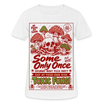 Alle Pflanzen sind essbar, giftige Pilze Gartenarbeit - Frauen T-Shirt atmungsaktiv - Weiß - Vorne - AI Model Female 172 dark (172cm)