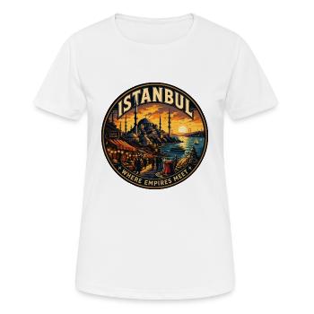 Insigne de voyage vintage d’Istanbul Turquie - T-shirt respirant Femme - blanc - Devant - AI Model Female 172 dark (172cm)