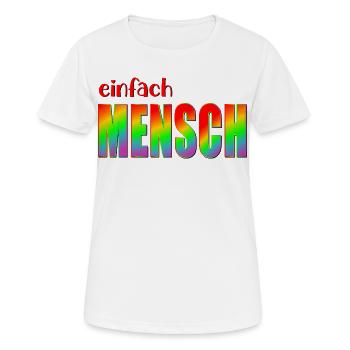 MENSCH INKLUSION VIELFALT - Frauen T-Shirt atmungsaktiv - Weiß - Vorne - AI Model Female 172 dark (172cm)