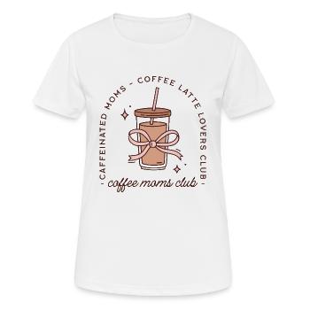 Kaffee-Mama Iced Latte lustige Mutter - Frauen T-Shirt atmungsaktiv - Weiß - Vorne - AI Model Female 172 dark (172cm)