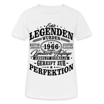 1966 Jahrgang geboren Geburtstag Vintage Geschenk - Frauen T-Shirt atmungsaktiv - Weiß - Vorne - AI Model Female 172 dark (172cm)