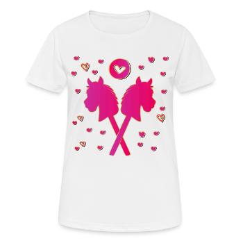 Hobby Horsing Mädchen - Frauen T-Shirt atmungsaktiv - Weiß - Vorne - AI Model Female 172 dark (172cm)