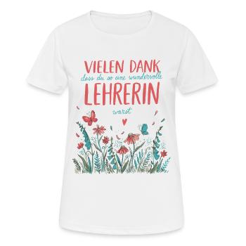 Beste Lehrerin Abschied Jobwechsel Rente - Frauen T-Shirt atmungsaktiv - Weiß - Vorne - AI Model Female 172 dark (172cm)