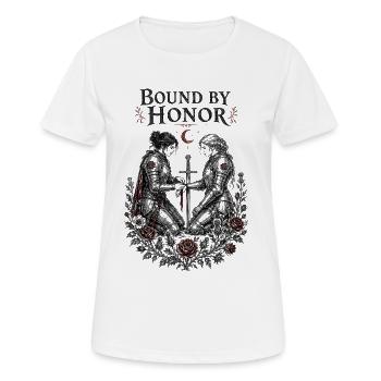 Bound by Honor | Medieval Gothic Love - Frauen T-Shirt atmungsaktiv - Weiß - Vorne - AI Model Female 172 dark (172cm)