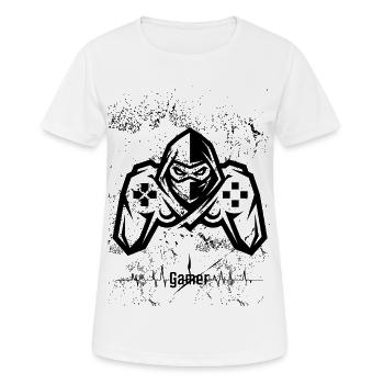 Gamer Controller – Geek-Geschenk - Frauen T-Shirt atmungsaktiv - Weiß - Vorne - AI Model Female 172 dark (172cm)