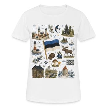 Estland | Ostsee, Wälder & Winterruhe - Frauen T-Shirt atmungsaktiv - Weiß - Vorne - AI Model Female 172 dark (172cm)