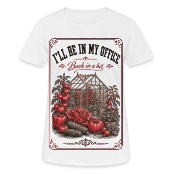 Ill Be In My Office Organic Gardening - Women's Breathable T-Shirt - white - Front - AI Model Female 172 dark (172cm)