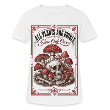 Alle Pflanzen sind essbare, biologische Gärtnerungen - Frauen T-Shirt atmungsaktiv - Weiß - Vorne - AI Model Female 172 dark (172cm)