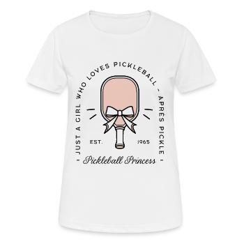 Just a girl who loves pickleball girly aesthetic - Women's Breathable T-Shirt - white - Front - AI Model Female 172 dark (172cm)