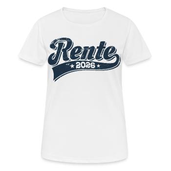Pension 2026 - Retirement - Pension - Women's Breathable T-Shirt - white - Front - AI Model Female 172 dark (172cm)