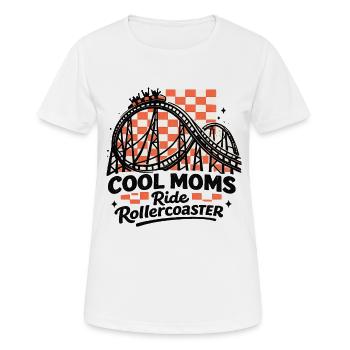 Coole Moms Achterbahn Ride - Frauen T-Shirt atmungsaktiv - Weiß - Vorne - AI Model Female 172 dark (172cm)