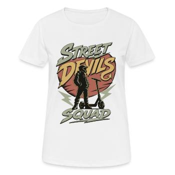 Street Devils Squad | Scooter Rider - Women's Breathable T-Shirt - white - Front - AI Model Female 172 dark (172cm)