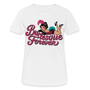Burlesque Forever : Beauté Pin-Up vintage - T-shirt respirant Femme - blanc - Devant - AI Model Female 172 dark (172cm)