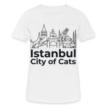 Ville des Chats d’Istanbul - T-shirt respirant Femme - blanc - Devant - AI Model Female 172 dark (172cm)