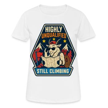 Chèvre grimpante encore très peu qualifiée - T-shirt respirant Femme - blanc - Devant - AI Model Female 172 dark (172cm)
