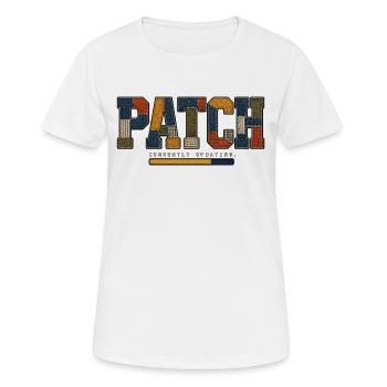 PATCH – Continuous Updating - Women's Breathable T-Shirt - white - Front - AI Model Female 172 dark (172cm)