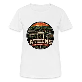 Athens Georgia Classic City Retro Arch Badge - Women's Breathable T-Shirt - white - Front - AI Model Female 172 dark (172cm)
