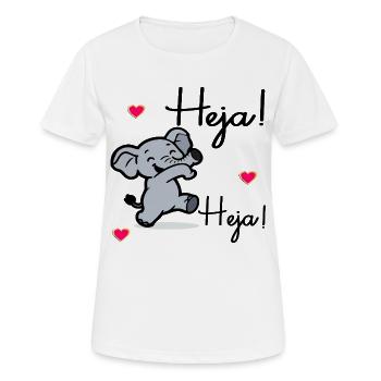 Hello Elephants - Women's Breathable T-Shirt - white - Front - AI Model Female 172 dark (172cm)