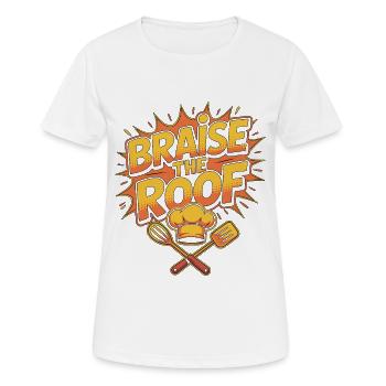 Chef de restaurant Braise Le Chef professionnel de toit - T-shirt respirant Femme - blanc - Devant - AI Model Female 172 dark (172cm)