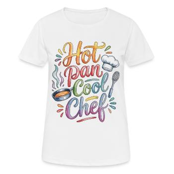 Chef de restaurant Hot Pan Cool Chef Préparation de nourriture - T-shirt respirant Femme - blanc - Devant - AI Model Female 172 dark (172cm)