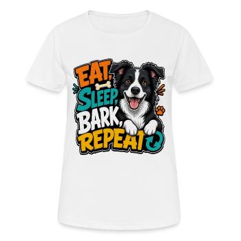Border Collie - Women's Breathable T-Shirt - white - Front - AI Model Female 172 dark (172cm)