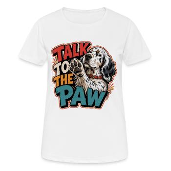English Setter - Women's Breathable T-Shirt - white - Front - AI Model Female 172 dark (172cm)