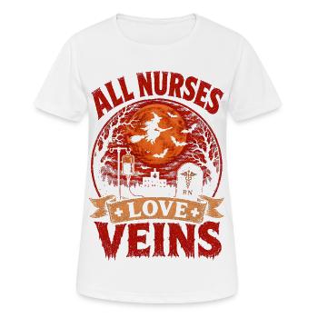 Krankenschwester Krankenpfleger Halloween - Frauen T-Shirt atmungsaktiv - Weiß - Vorne - AI Model Female 172 dark (172cm)