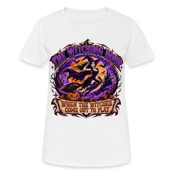 Witching Hour Witch Play Scene - Women's Breathable T-Shirt - white - Front - AI Model Female 172 dark (172cm)