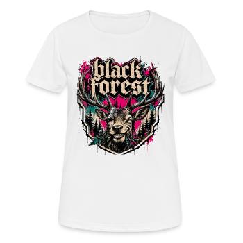 Black Forest Deer Motif - Women's Breathable T-Shirt - white - Front - AI Model Female 172 dark (172cm)